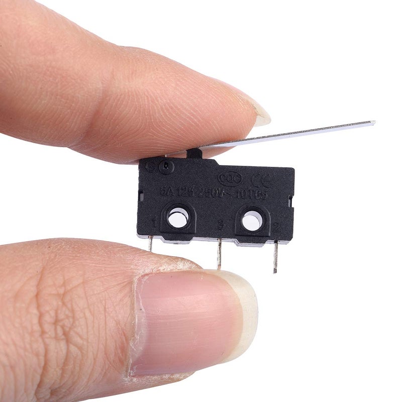 Cylewet 20Pcs AC 5A/125V 3A/250V Long Straight Hinge Lever Arm Micro Limit Switch SPDT 3 Pins for Arduino (Pack of 20) CYT1110 - Image 4